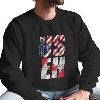 Useh Canadian Flag American Usa 4Th Of July Canada Men Sweatshirt | Favorety