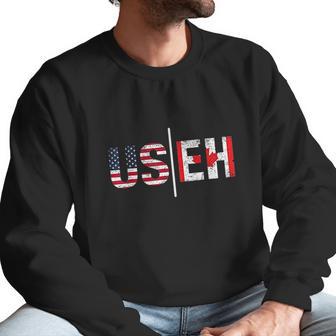 Useh Us Eh Usa Flag Pride Canadian Canada Men Sweatshirt | Favorety DE