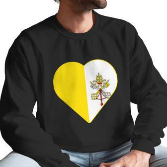 Vatican City Flag Heart Men Sweatshirt | Favorety