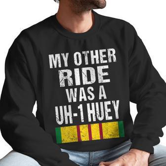 Vietnam Veteran Biker Uh-1 Huey Helicopter Men Sweatshirt | Favorety AU