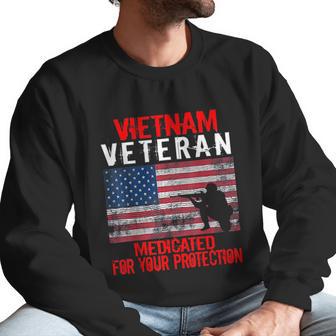 Vietnam Veteran Medicated For Your Protection Men Sweatshirt | Favorety AU