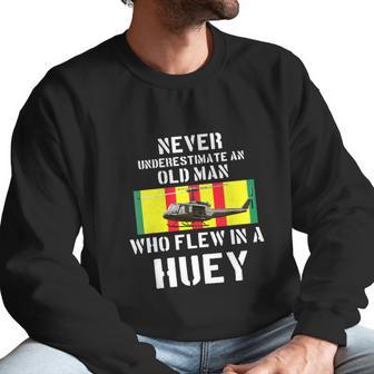 Vietnam Veteran Vet T Uh1 Huey Helicopter Graphic Design Printed Casual Daily Basic Men Sweatshirt | Favorety DE