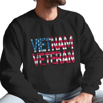 Vietnam Veteran Vintage Us Flag Vietnam Vets Gift Cool Gift Graphic Design Printed Casual Daily Basic Men Sweatshirt | Favorety AU