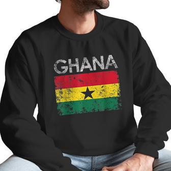 Vintage Ghana Ghanaian Flag Pride Men Sweatshirt | Favorety