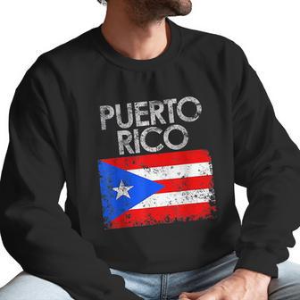 Vintage Puerto Rico Puerto Rican Flag Pride Gift Men Sweatshirt | Favorety CA