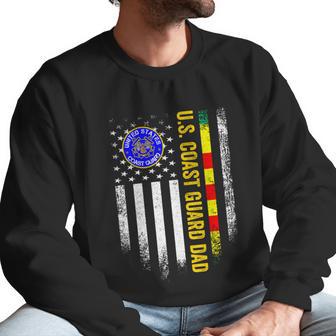 Vintage Usa Flag Proud Us Coast Guard Vietnam Veteran Dad Gift Graphic Design Printed Casual Daily Basic Men Sweatshirt | Favorety