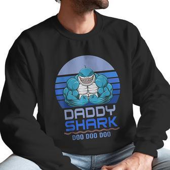 Vintage Weight Lifting Daddy Shark Men Sweatshirt | Favorety CA