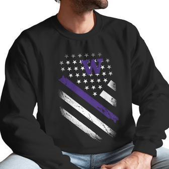 Washington Huskies American Flag Men Sweatshirt | Favorety UK