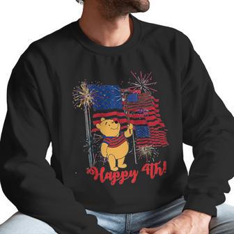 Winnie The Pooh Happy 4Th July American Flag Men Sweatshirt | Favorety CA