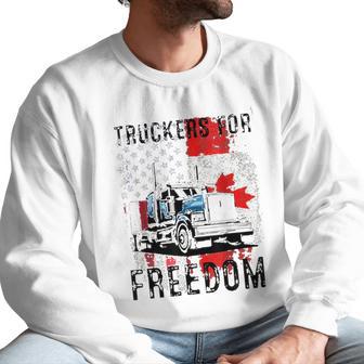 American Flag Canada Flag Freedom Awesome 2022 Gift Men Sweatshirt | Favorety DE