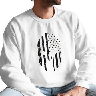 Black American Flag In Spartan Men Sweatshirt | Favorety UK