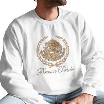 Brown Pride Mexican Heritage Flag Men Sweatshirt | Favorety AU