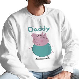 Daddy Pig Fathers Day Funny Men Sweatshirt | Favorety CA