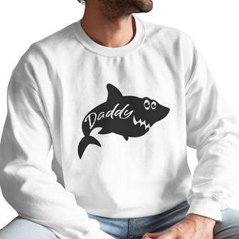 Daddy Shark Cute Funny Family Ocean Beach Summer Vacation Men Sweatshirt | Favorety CA