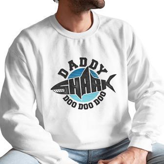 Daddy Shark Graphic Dad Birthday Gifts Men Sweatshirt | Favorety