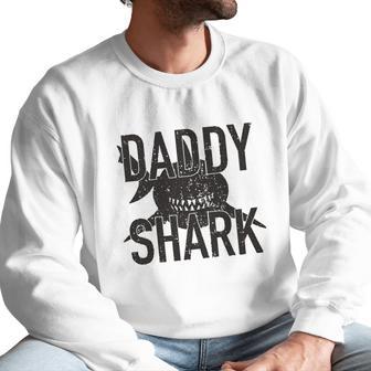 Daddy Shark Printed Graphic Dad Birthday Gifts Men Sweatshirt | Favorety AU