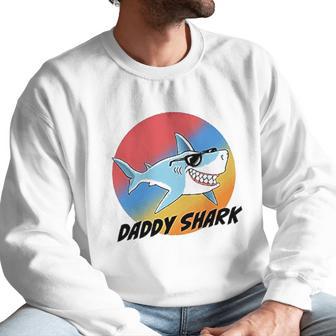 Daddy Shark With Sunglasses Dad Birthday Gifts Men Sweatshirt | Favorety CA