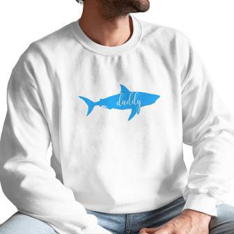 Mens Daddy Shark Short Sleeve Top Men Sweatshirt | Favorety CA