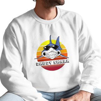 Daddy Shark On Vintage Sunset Men Sweatshirt | Favorety AU