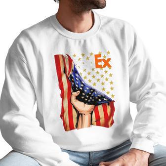 Fedex And American Flag Independence Day Men Sweatshirt | Favorety