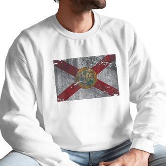 Florida Flag Vintage Fade Men Sweatshirt | Favorety DE