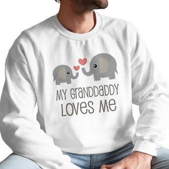 Grandaddy Loves Me Elephant Infant Creeper Men Sweatshirt | Favorety