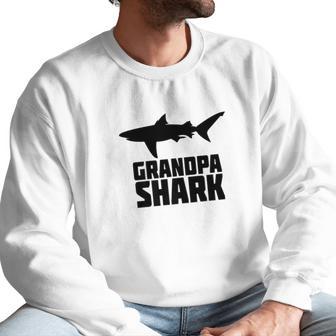 Grandpa Shark Shirt Matching Family Tribe Papa Men Sweatshirt | Favorety UK