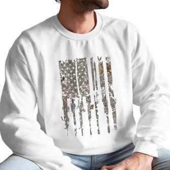 Grunt Style Realtree Edge Rifle Flag Men Sweatshirt | Favorety