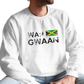 Jamaica Wah Gwaan Flag Jamaican Pride Fan Gift Men Sweatshirt | Favorety CA