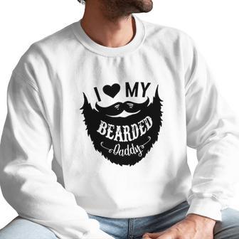 I Love My Bearded Daddy Funny Gift Idea Baby Creeper Boys Girls Men Sweatshirt | Favorety DE