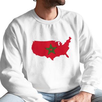 Moorish American T-Shirt America Amexem Moroccan Flag Tee Men Sweatshirt | Favorety UK