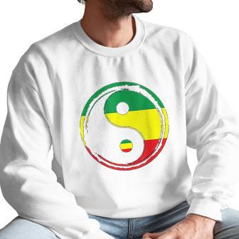 Rasta Flag Jamaica Flag Irie Peace Symbol Reggae Music Men Sweatshirt | Favorety