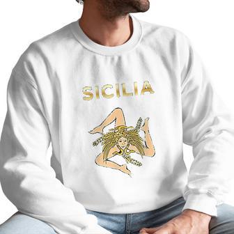 Sicilian Pride Sicilian Flag Trinacria Men Sweatshirt | Favorety DE