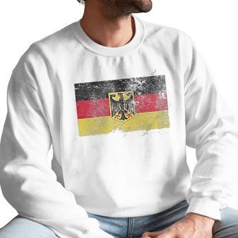 Trunk Candy Distressed Germany Flag Modern Fit Men Sweatshirt | Favorety UK