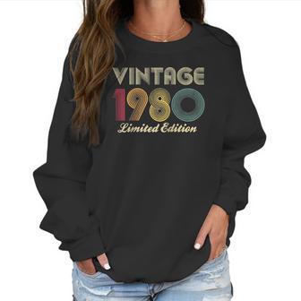 1980 40Th Birthday Gift Vintage Limited Edition Men Women Raglan Baseball Tee Women Sweatshirt | Favorety