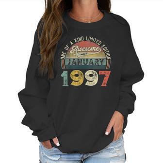 25Th Birthday Decorations January 1997 Men Women 25 Years Old Women Sweatshirt | Favorety CA