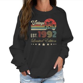 Womens 30Th Birthday Born 1992 Vintage Limited Edition 30 Birthday V-Neck Women Sweatshirt | Favorety AU