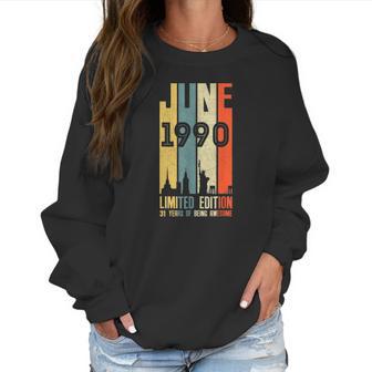 31St Birthday Decorations June 1990 Men Women 31 Years Old Women Sweatshirt | Favorety UK