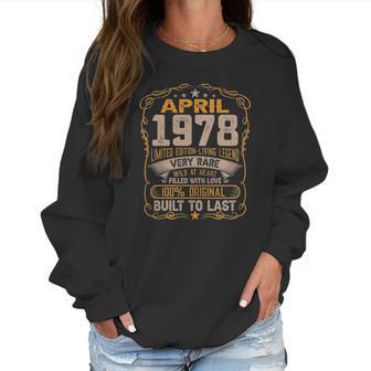 44Th Birthday Decoration April 1978 Men Women 44 Years Old Women Sweatshirt | Favorety DE