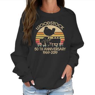 50Th Anniversary 1969-2019 Woodstock Music Vintage Women Sweatshirt | Favorety UK