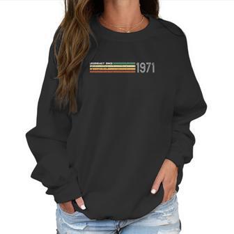 50Th Birthday 1971 Vintage Retro Throwback Gift Idea Women Sweatshirt | Favorety UK