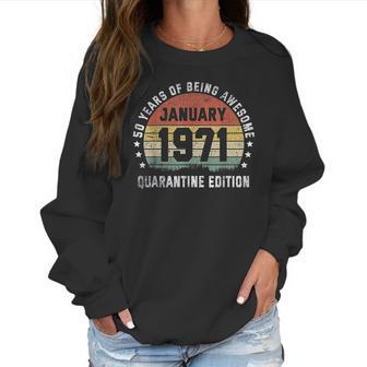 50Th January 1971 Vintage Birthday Gift Women Sweatshirt | Favorety DE