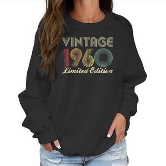 60Th Birthday Gift 1960 Vintage Limited Edition 60 Years Old Zip Women Sweatshirt | Favorety