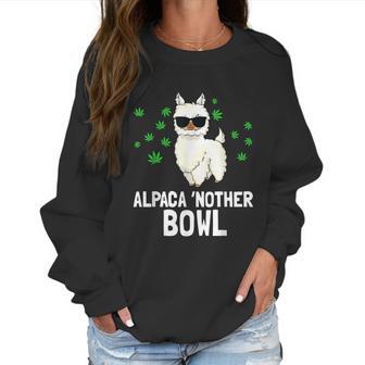 Alpaca Nother Bowl Funny Marijuana Cbd Weed Smoker Graphic Design Printed Casual Daily Basic Women Sweatshirt | Favorety DE