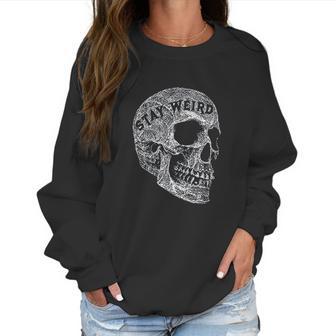 Alternative Clothes Aesthetic Goth Women Stay Weird Skull Gothic Goth Punk Women Sweatshirt | Favorety