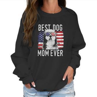 American Flag Best Dog Mom Ever Women Sweatshirt | Favorety CA