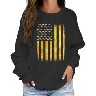 American Flag Honey Bee Honeycomb Beekeeper Beekeeping Women Sweatshirt | Favorety AU