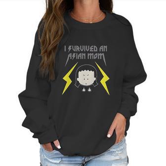 Angry Little Asian Girl I Survived An Asian Mom Women Sweatshirt | Favorety CA