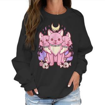 Anime Kawaii Pastel Goth Cute Creepy 3 Headed Dog Men Women T-Shirt Graphic Print Casual Unisex Tee Women Sweatshirt | Favorety DE