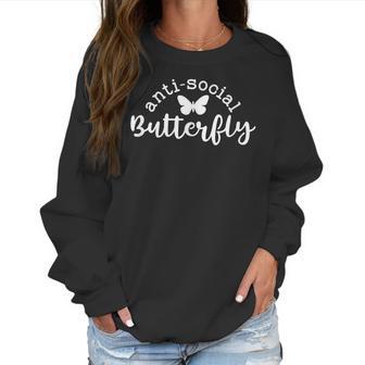 Anti-Social Butterfly Anti-Social Women Sweatshirt | Favorety CA